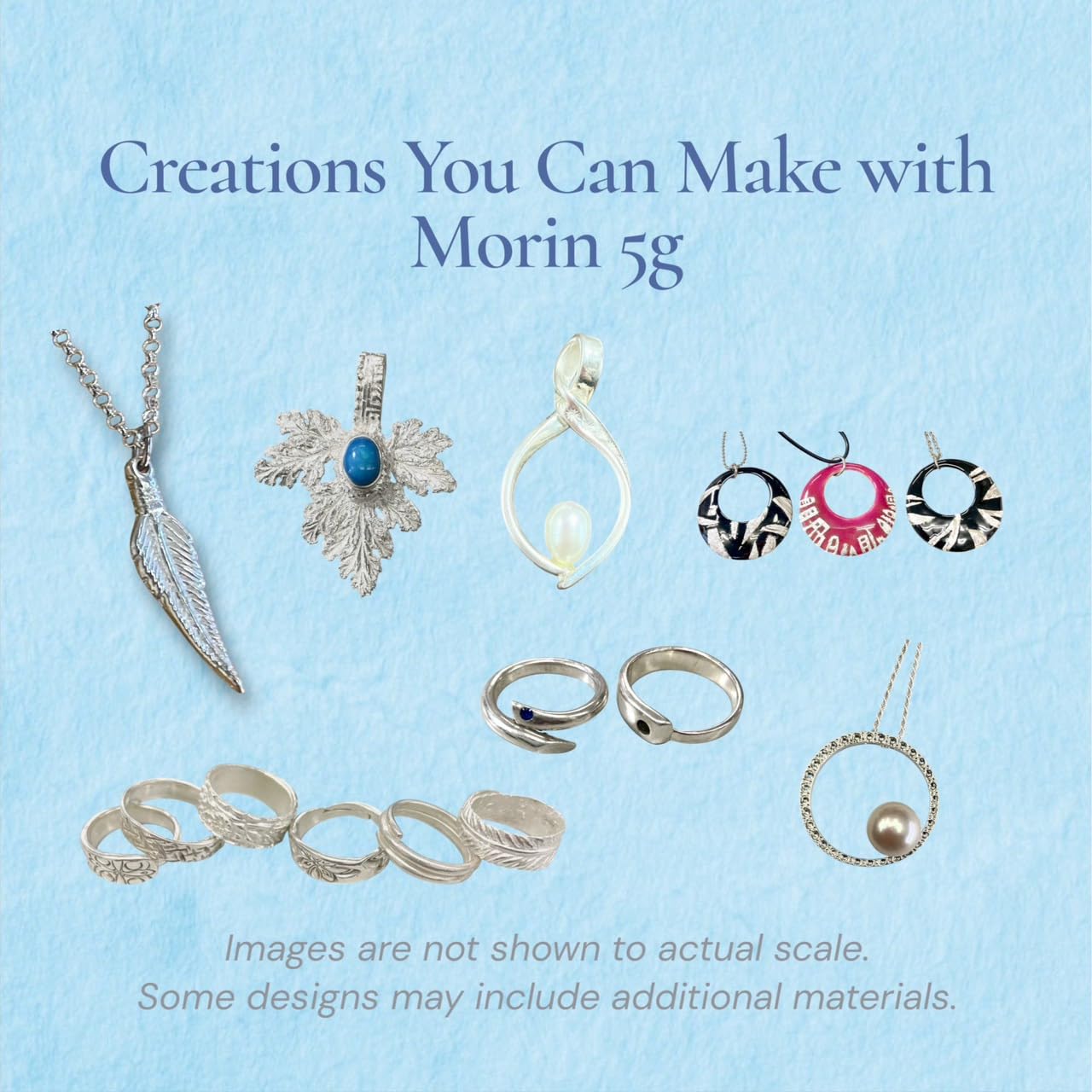 Morin Silver Clay 999 Feinsilber, 5 g, 2 Stück