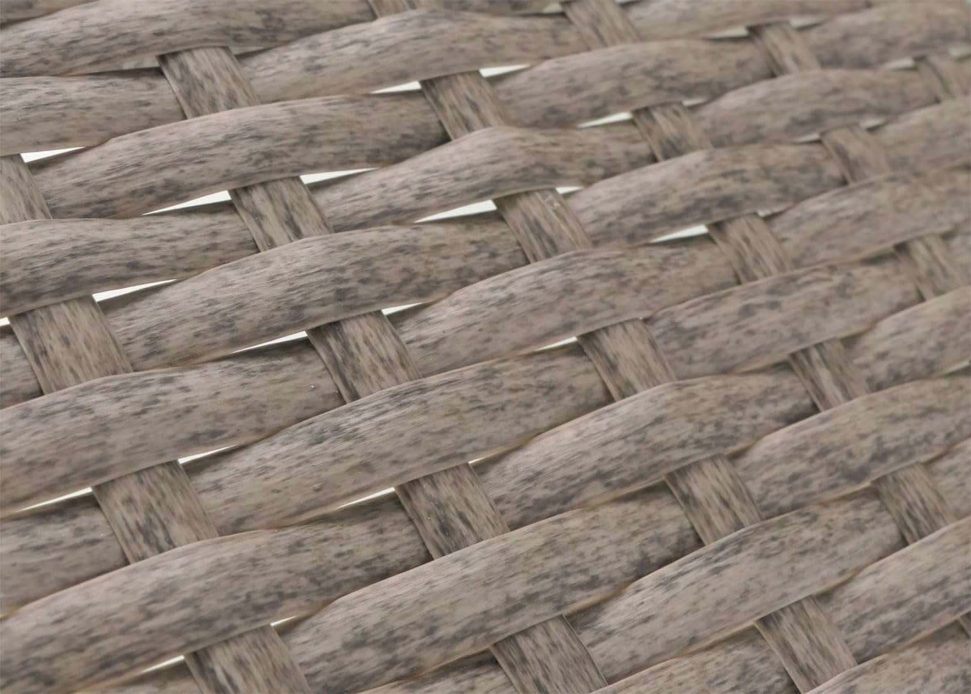 Mendler Poly-Rattan Gartentisch Halden-AM - grau | Beistelltisch, Tisch mit Glasplatte
