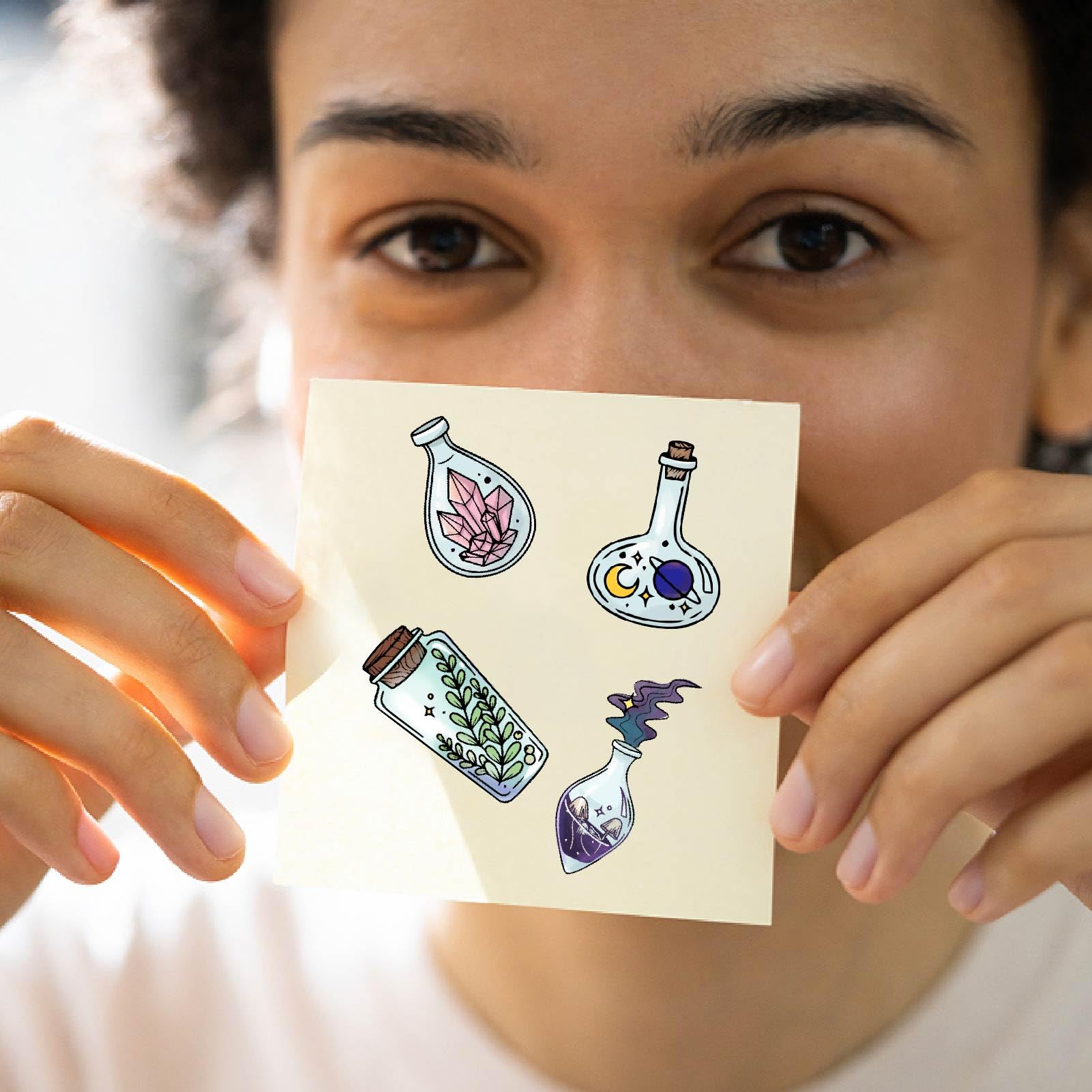 Timbri Trasparenti Elementi Di Divinazione - Strega, Candele, Sfere Di Cristallo - Per Fai Da Te E Decorazione - Foto 7