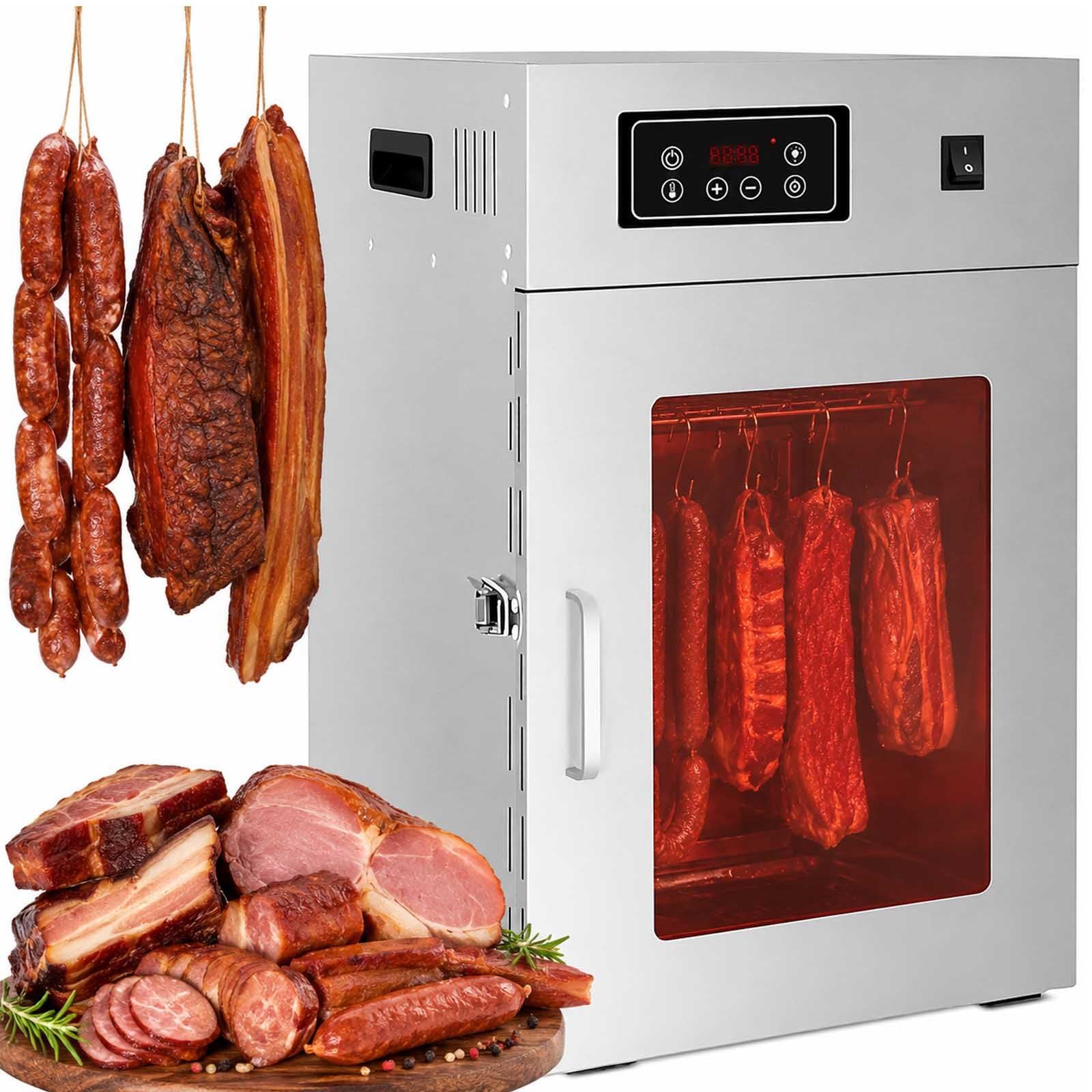 7.5kg/15kg Dry Aged Reifeschrank, Dörrautomat Aus Edelstahl – Große 14 /30aufhängestangen, Temperaturregelung Von 30-90℃ – Ideal Zum Trocknen Von Biltong, Fleisch, Wurst Und 15KG