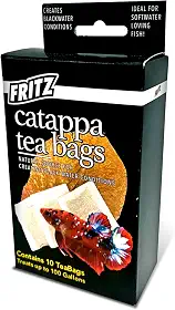 Fritz Aquatics Betta Botanicals para Aquários de Peixes Betta e Comunitários (Saquinhos de Chá Cattapa - 10 ct)