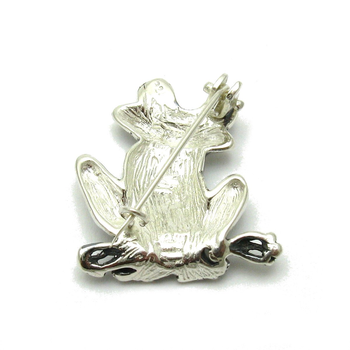 Sterling Silber Brosche Frosch massiv 925 Empress