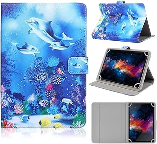 DETUOSI Universal 8.0 inch Tablet Case, 8 inch Tablet Cover, Travel Portable Protective Folio PU Leather Stand Shell Case【with 4 Fixed Rings】for All Kinds of 8.0-8.4 inch Android/iOS/Windows Tablet #4