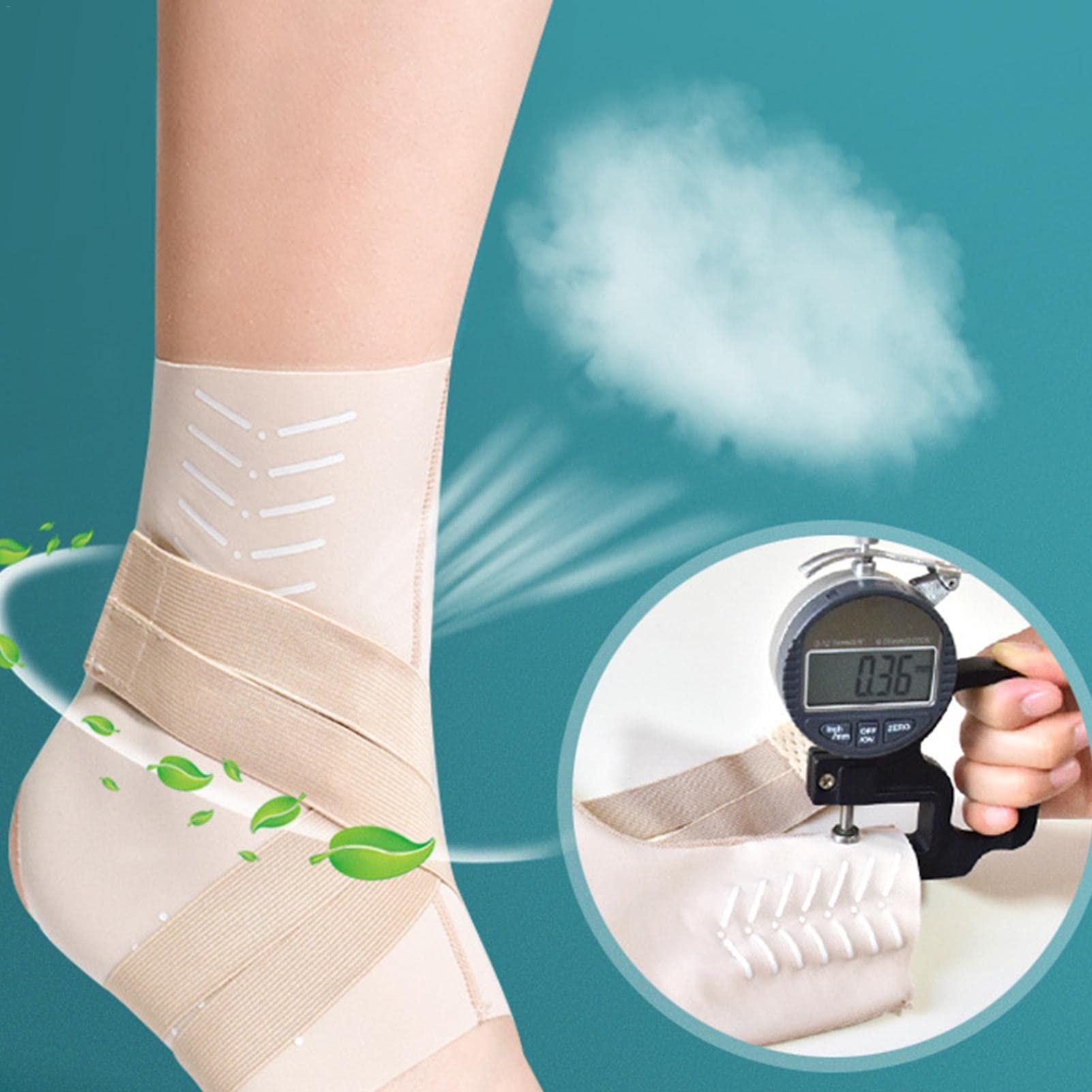 Abonda Knöchelbandage, Atmungsaktive Knöchelmanschette, Ergonomische Saubere Knöchelmanschette, Knöchelbandagen für Männer Frauen mit Verstellbarer Wickel
