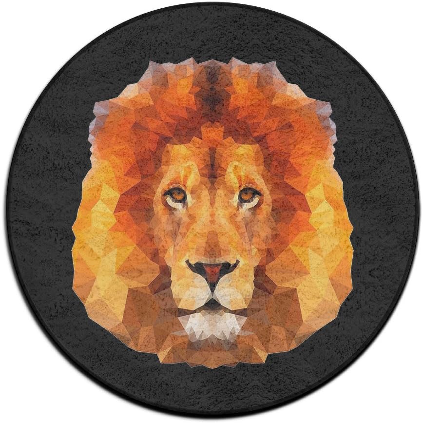 Polygon Lion Face Doormat Entrance Mat Floor Mat Rug Indoor/Outdoor/Front Door Mats Non Slip