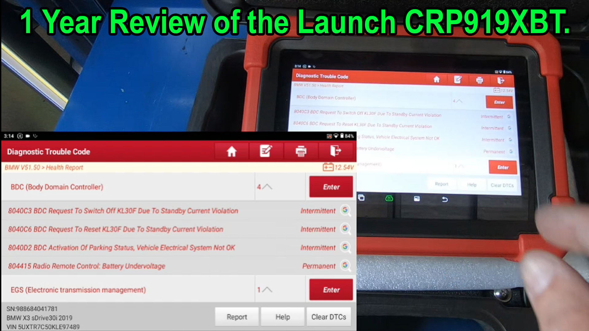 Watch 1 Year Review of the Powerful Launch CRP919XBT Scan Tool. on