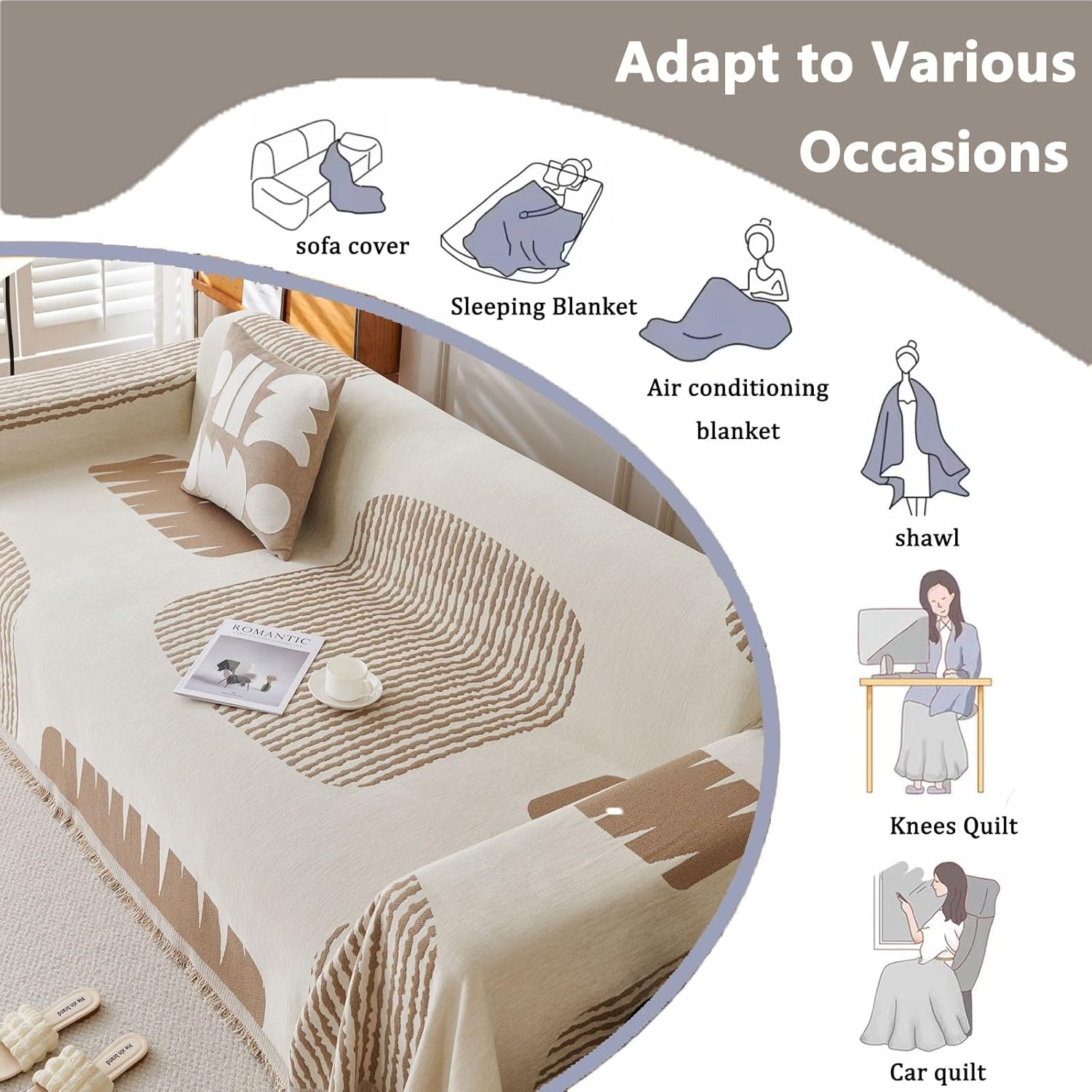 Sofa Couch Covers for 3 2 4 1 Cushion Couch Sofa Pet Friendly,Sectional Sofa Slipcovers L Shape for Dogs,Throw Covers for Couches and Sofas,Chenille Sofa Blankets Furniture Protector Loveseat Cover