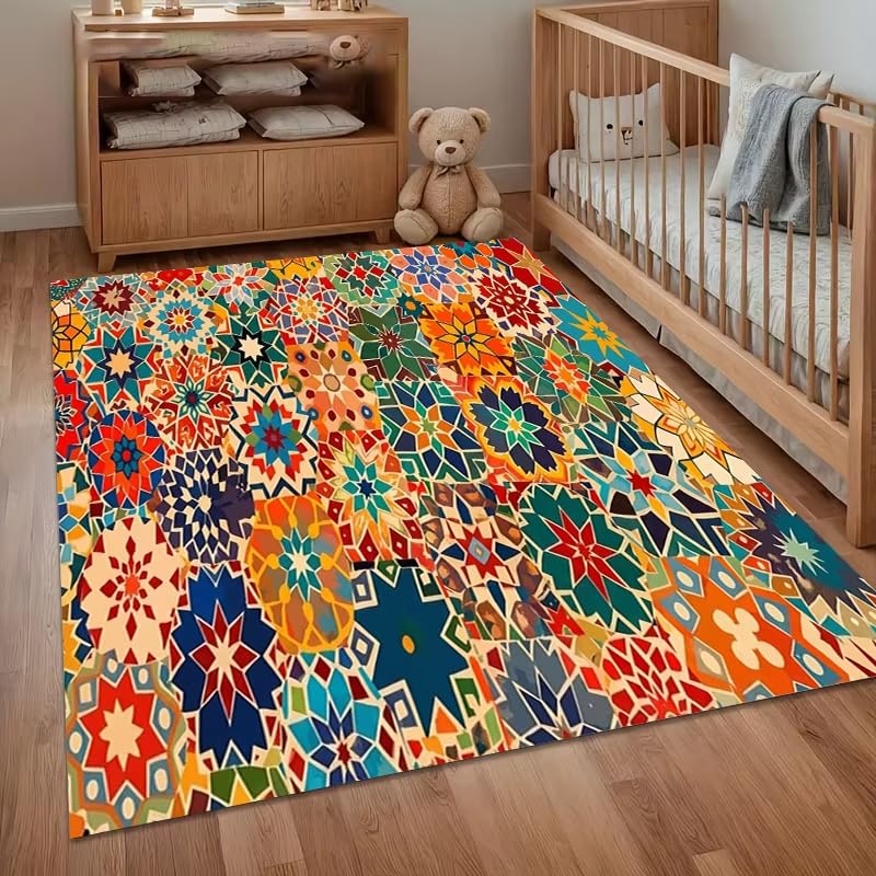 Tapis de couleur magnifique pour chambre avec finitions soignées