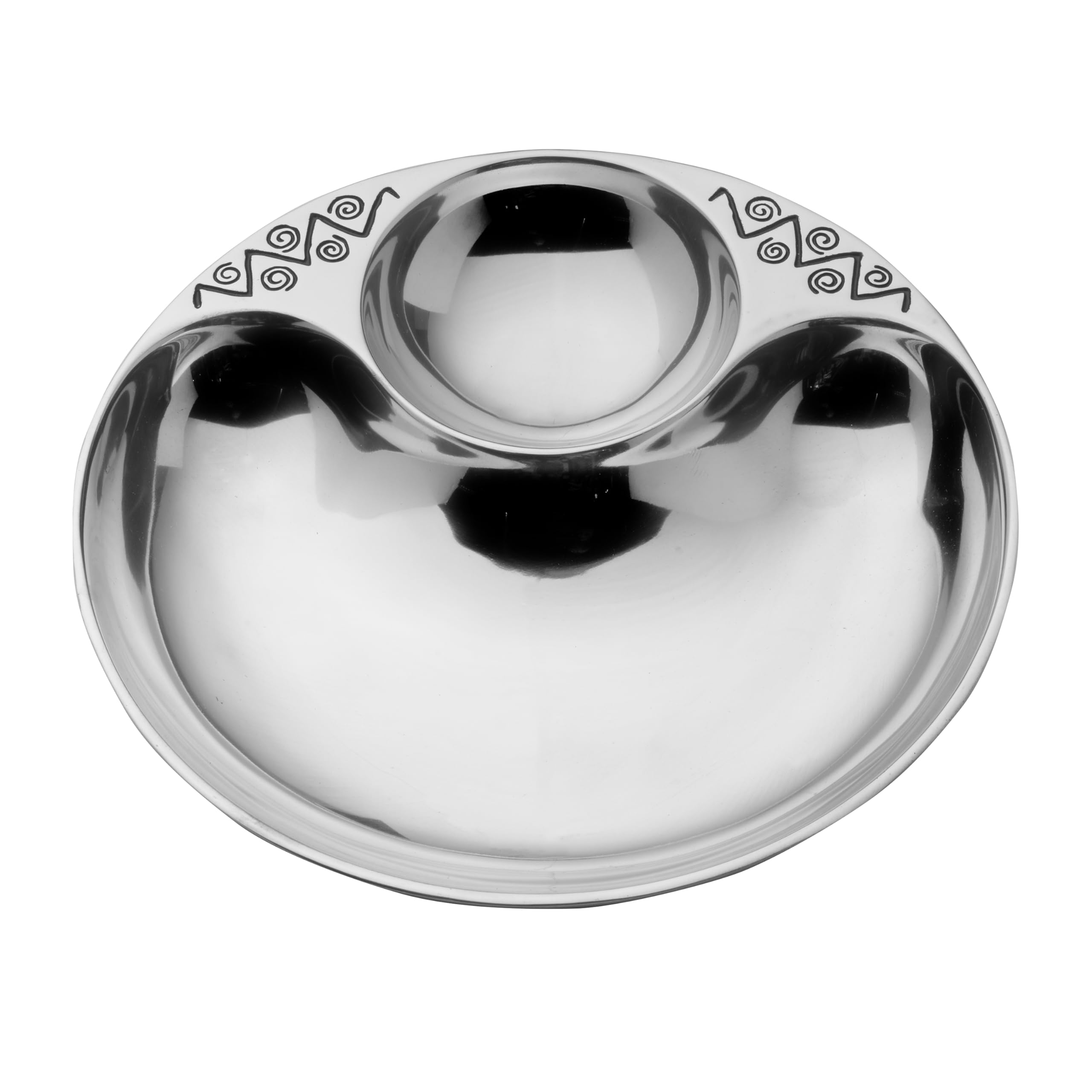 Wilton Armetale Reggae Small Chip and Dip Server, 10.5-Inch, Silver