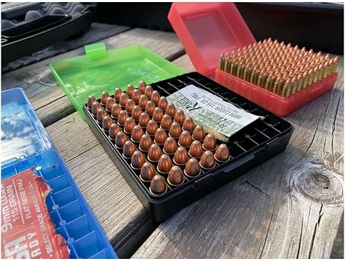 Miniatura 3 de MTM caja para 100 municiones redondas con tapa plegable para pistolas de calibre 38357