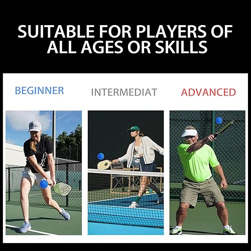 Miniatura 7 de Fizzazzle Bolas de pickleball para exteriores, 40 agujeros, duraderas, de alto rebote aprobadas por USAPA, bolas de pickleball para torneo de vuelo