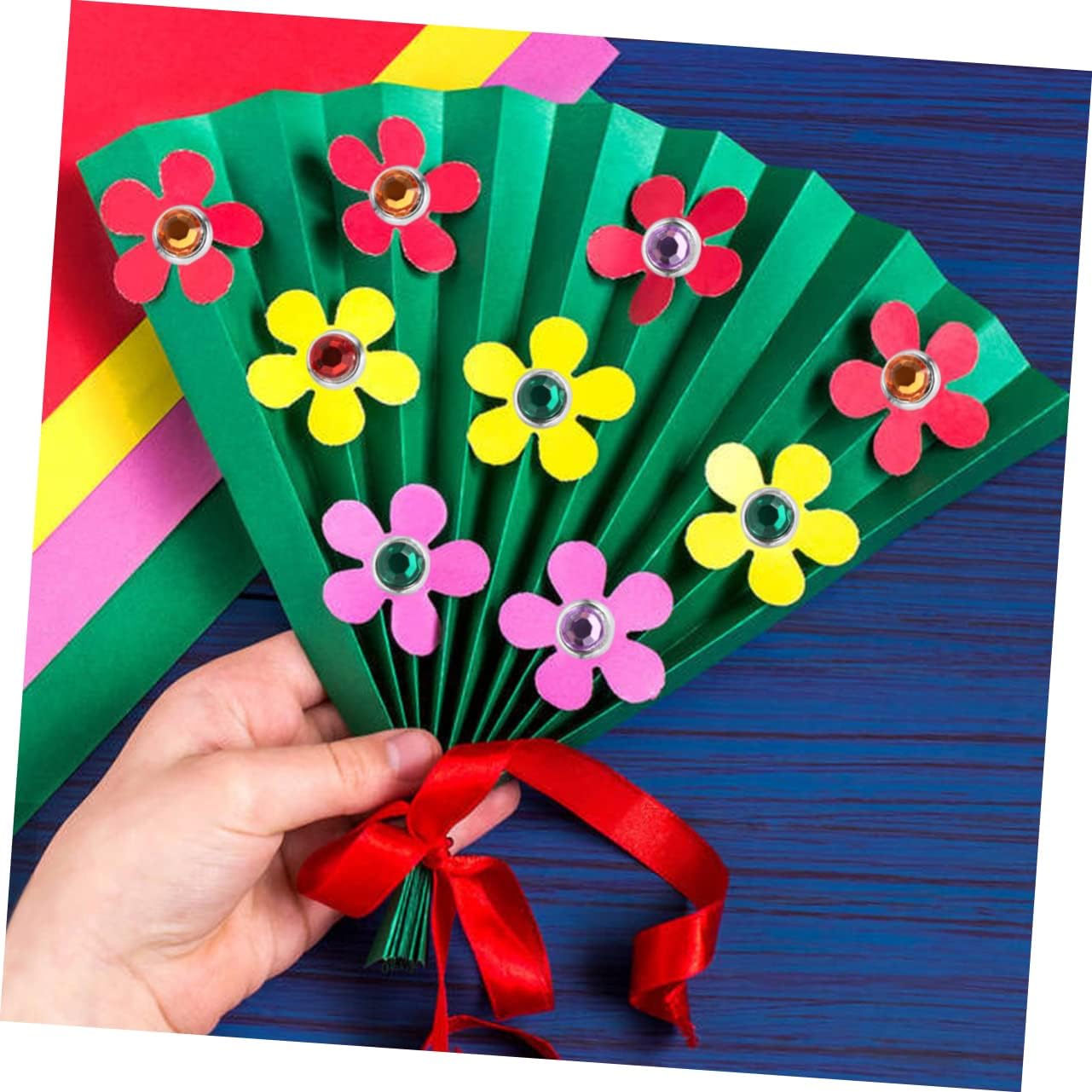 HOMSFOU 50pcs Decorative Brads Scrapbooking Handmade Nails for Adults DIY Crafting Supplies