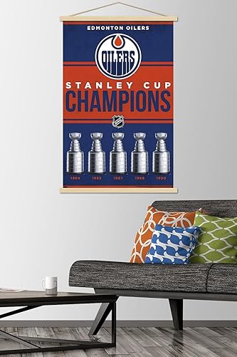 Miniatura 8 de Trends International NHL Edmonton Oilers - Póster de pared con marco magnético Champions 23