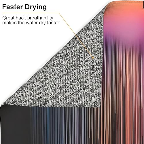 Miniatura 5 de Colorido arco iris lluvia lavable cocina encimera secado Mat 16x18in para Halloween Navidad inauguración de la casa platos escurridor