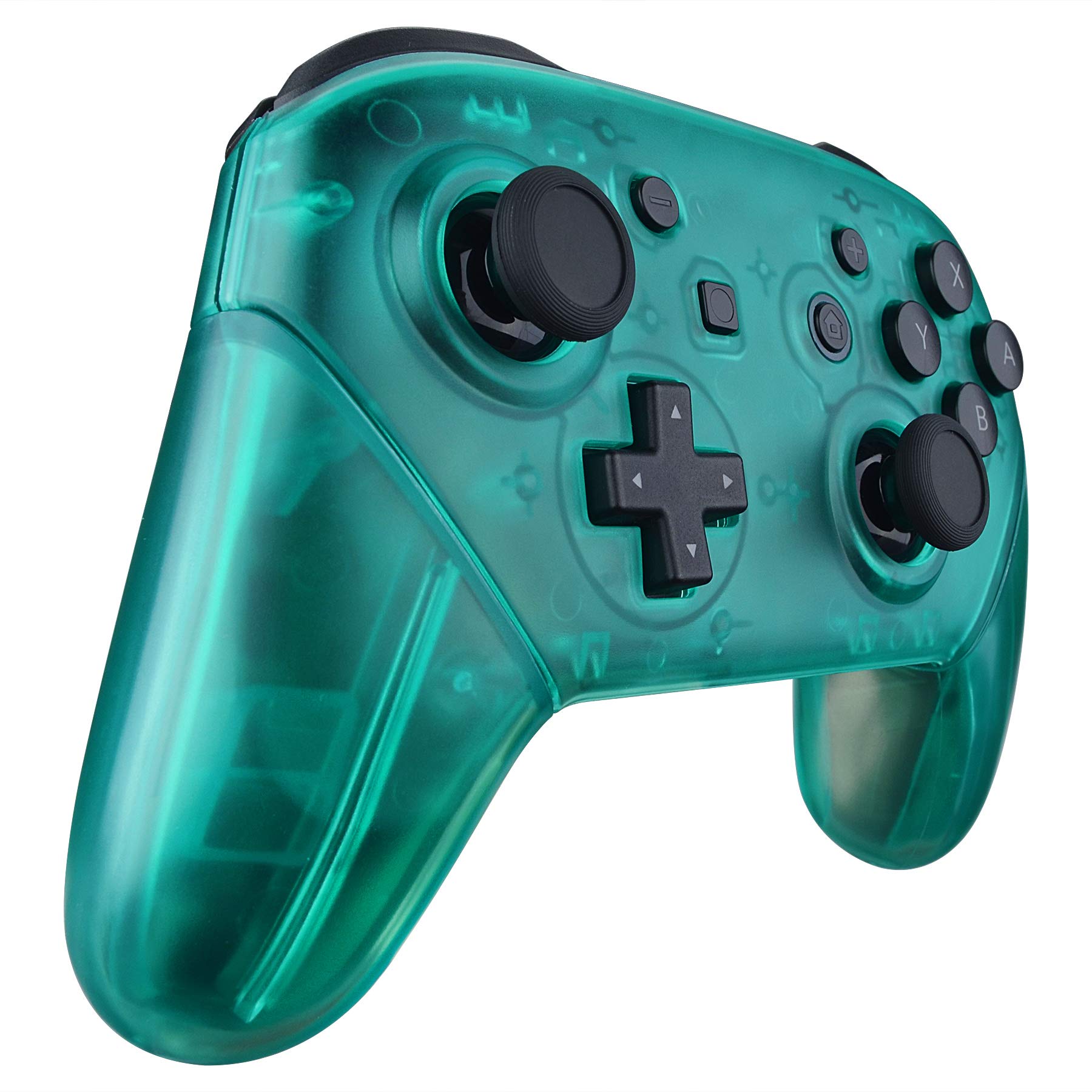 eXtremeRate Coque de Remplacement pour Nintendo Switch Pro Manette, Coques Avant Arrière Poignées Grips pour Manette Switch Pro Coque Customisé Vert Émeraude