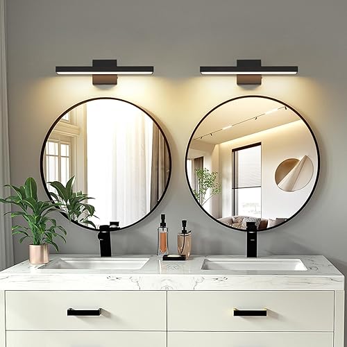 Miniatura 7 de Joosenhouse Black Vanity Light for Bathroom 5CCT Dimmable LED Bath Light Modern Bathroom Light Bar for Makeup Mirror 16.53 Inch 16W