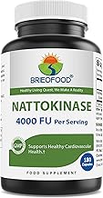 Brieofood Nattokinase 4000 FU (Fibrinolytic Unit) per Serving - 180 Capsules - Circulatory Health Support
