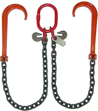 Strong G8-118-10, 3/8" x 10 Grade 80 V-Chain Assembly, G80 Clevis J Hooks for Tow Truck, Wrecker, Rollback