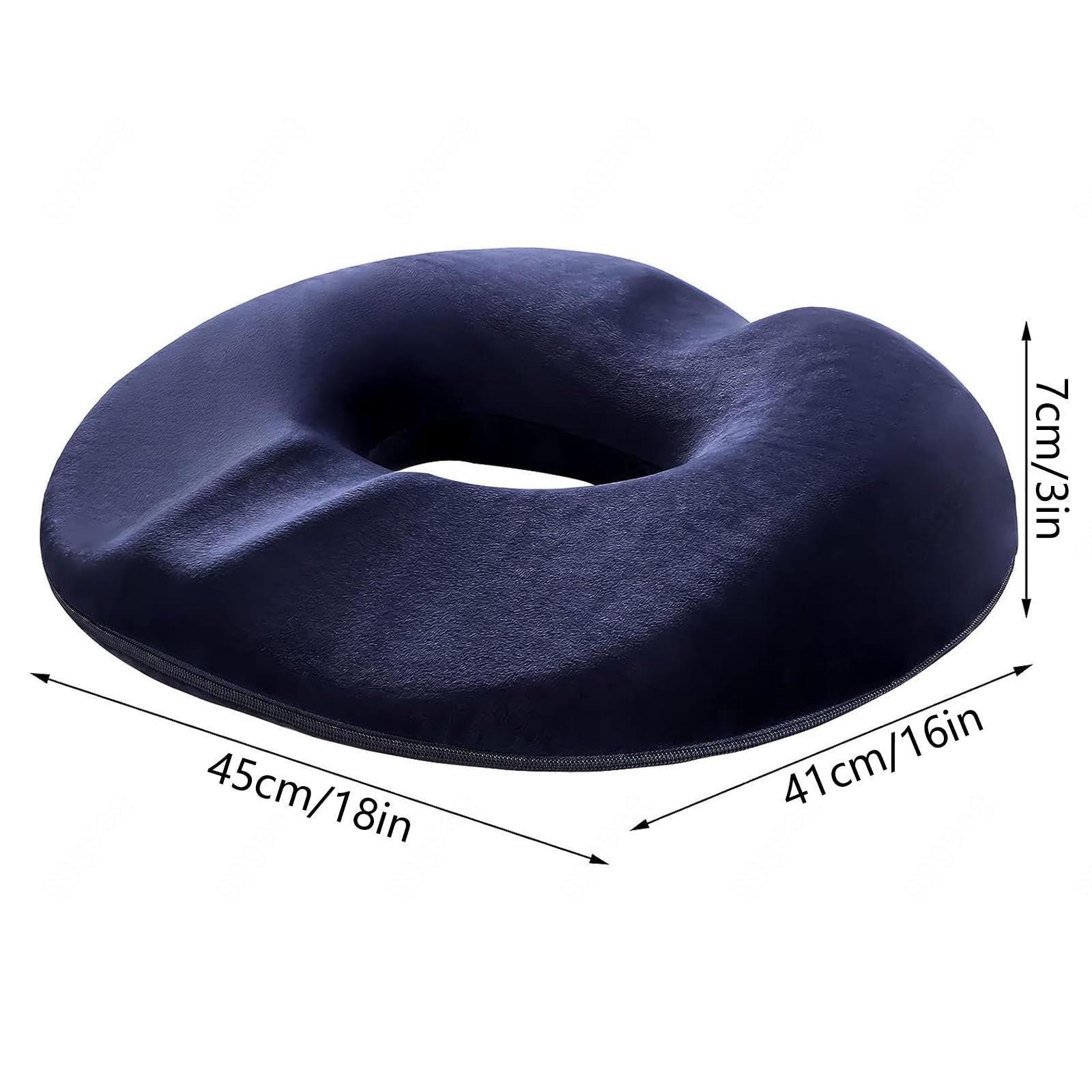 Cuscino per emorroidi, Cuscino per Sedile antidecubito in Memory Foam di Alta qualità, Lavabile, Cuscino per Sedia a rotelle per Ufficio, Auto, Sedia a rotelle, Scuola, Blu