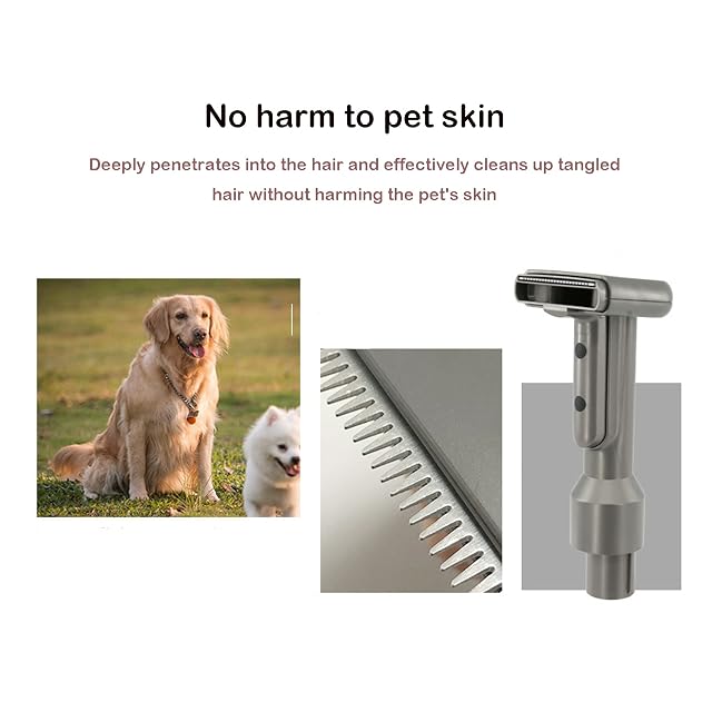 Foto 3 de 4 de Fututech Cepillo para perros y gatos para Dyson V7 V8 V10 V11 V15Slim Cepillo de aseo para animales Manguera…