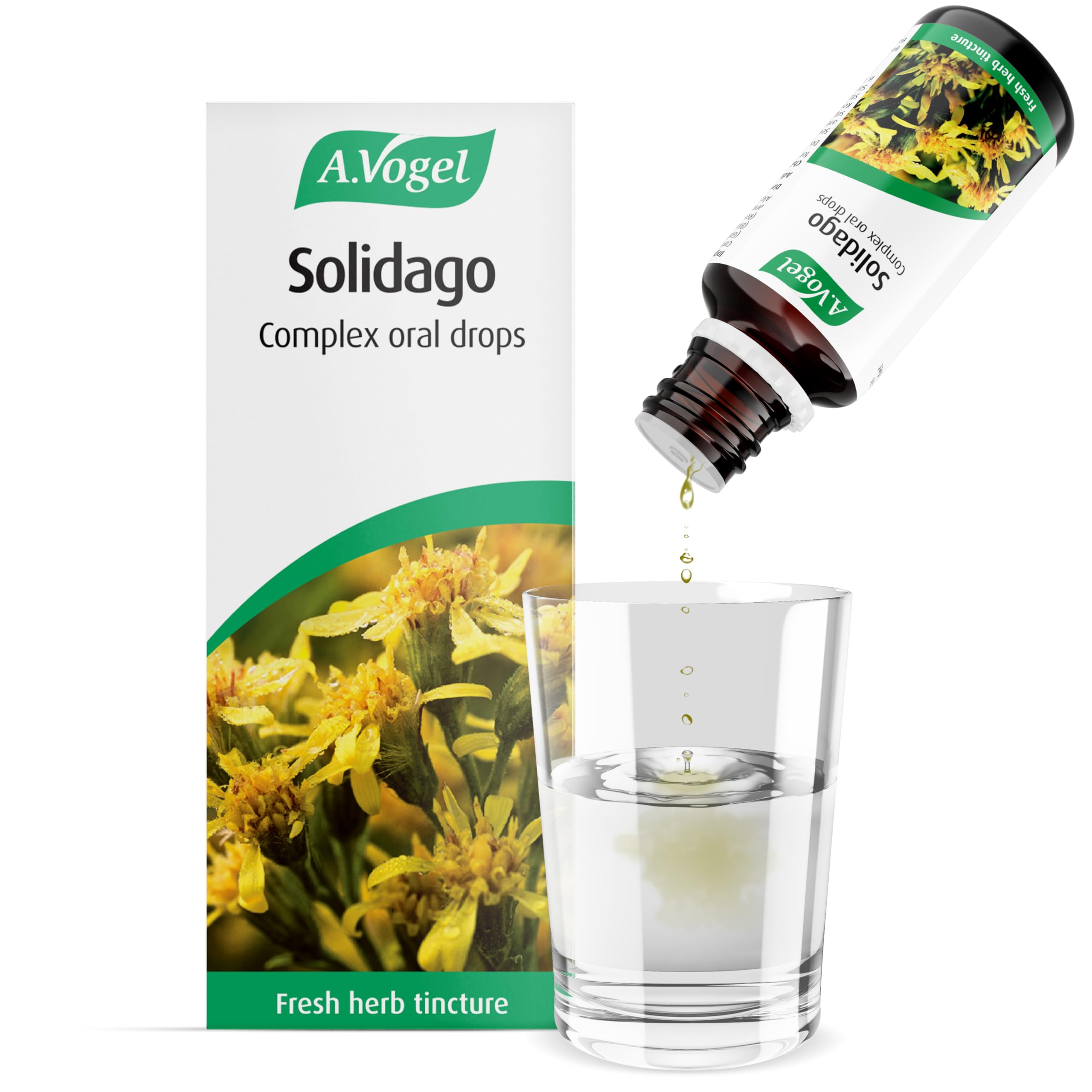 A.Vogel Solidago Complex Drops | Botanical Food Supplement | Fresh Herb Tinctures of Solidago, Birch, Horsetail & Restharrow | Suitable for Vegans | 50ml