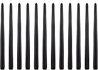 Vista 54 de Mega Candles 12 velas cónicas marrones sin perfume, velas de cera vertida a mano de 10 x 7/8 pulgadas, decoración del hogar, recepciones de boda