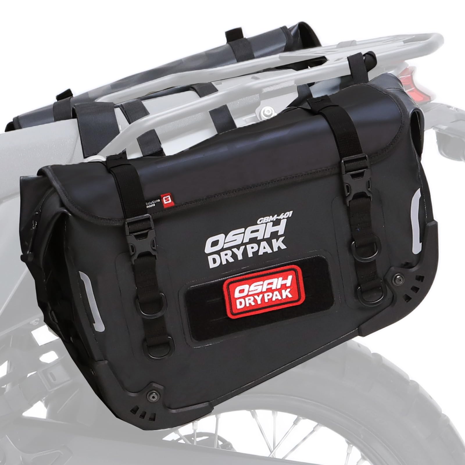Sacs de Moto imperméables – Sacs de Selle durables 40L pour Camping, pêche, Voyage, Tout-Terrain – Paniers Anti-Vibrations Grande capacité – Compatibles avec Motos d'aventure – 1 Paire