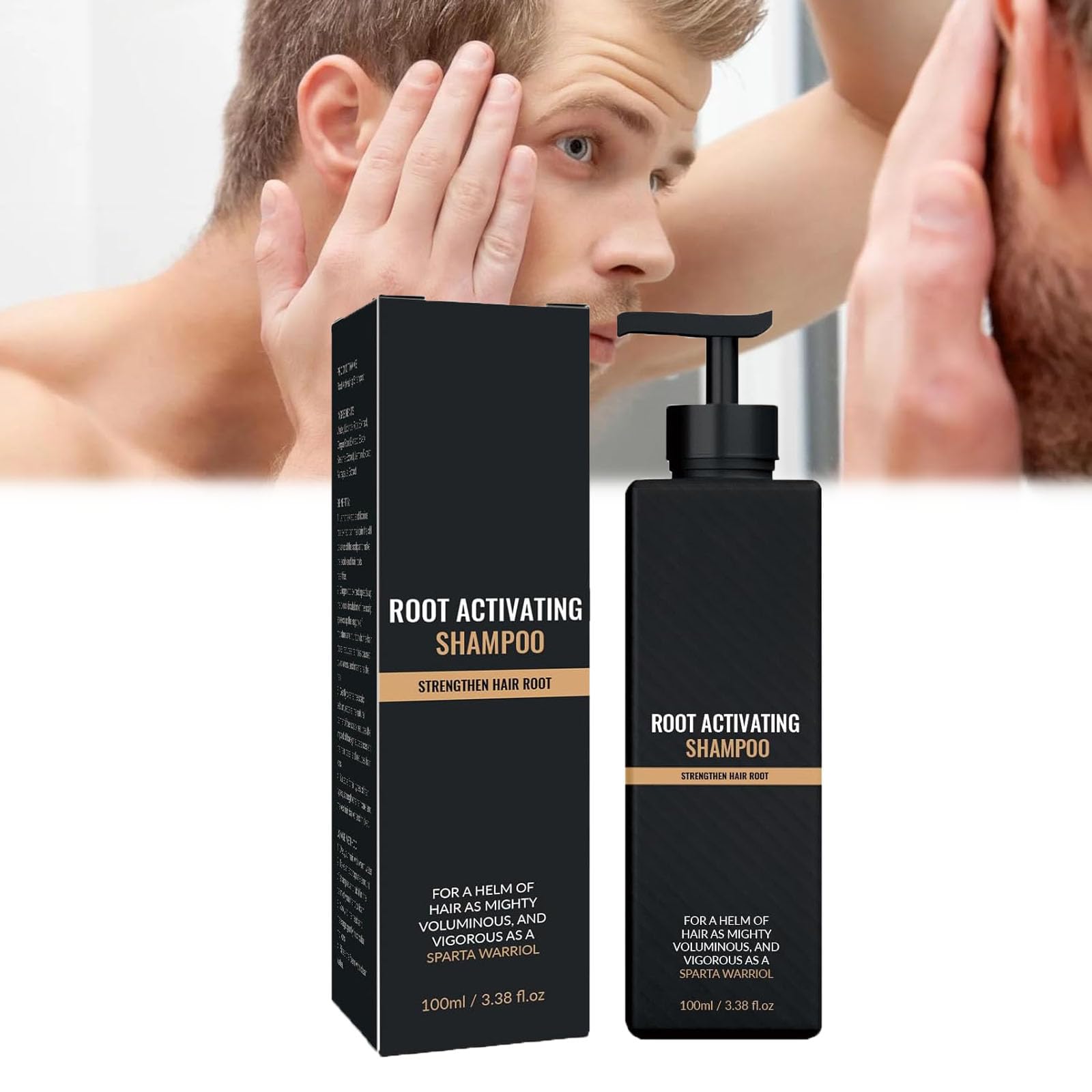 Spartan Root Activator Shampoo, Spartan Shampoo, Hair Thickening Shampoo, Hair Loss Shampoo For Women Regrowth, Men Hair Growth Shampoo (1PCS)