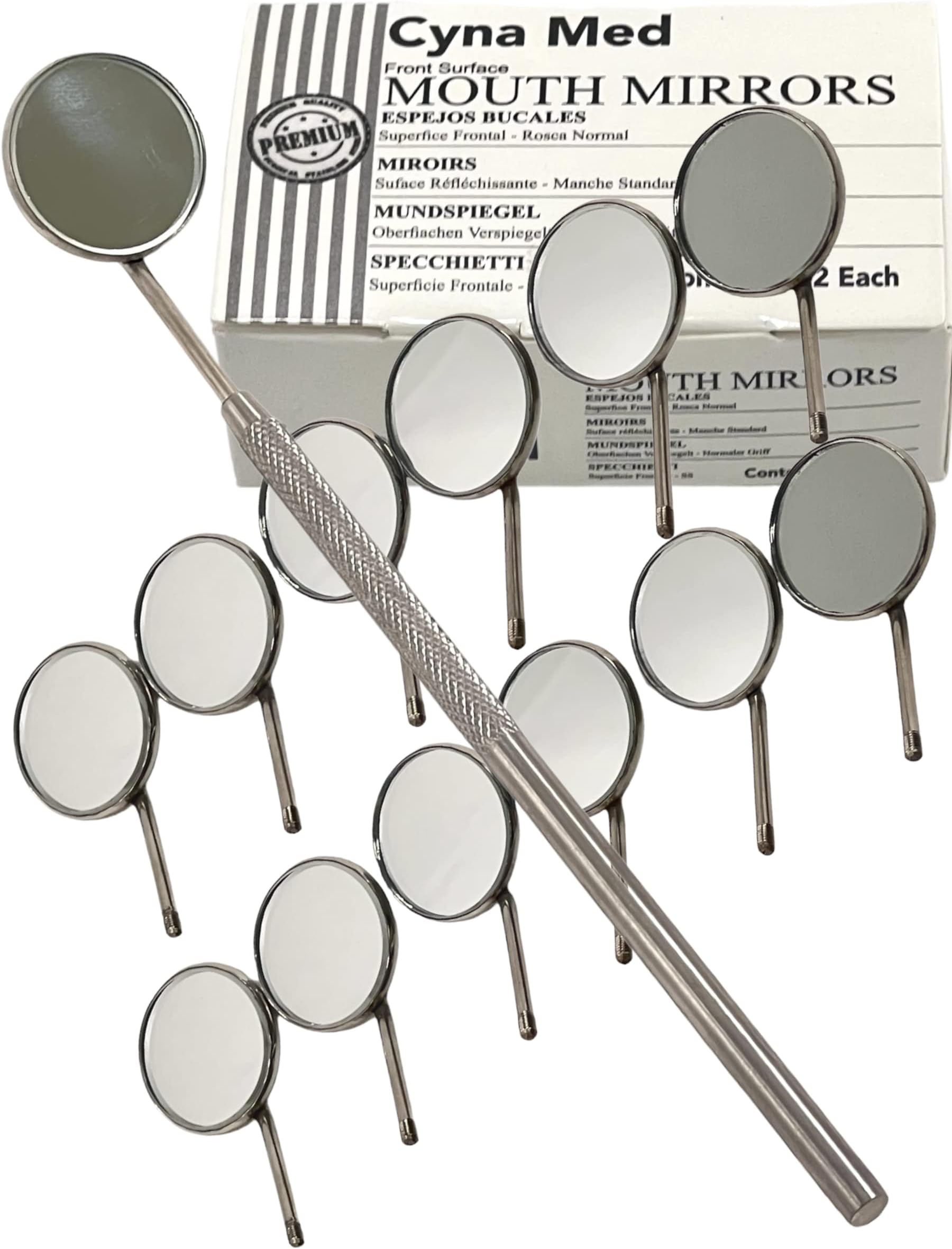 Dental Mouth Mirrors Size #5 Cone Socket Dental Instruments Pack of 12