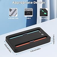 Vista 3 de Base de carga para Nintendo Switch 2, Switch 2 Joycons Dock para 2 Joycons, estación de soporte de cargador Joycons con indicación LED y cable