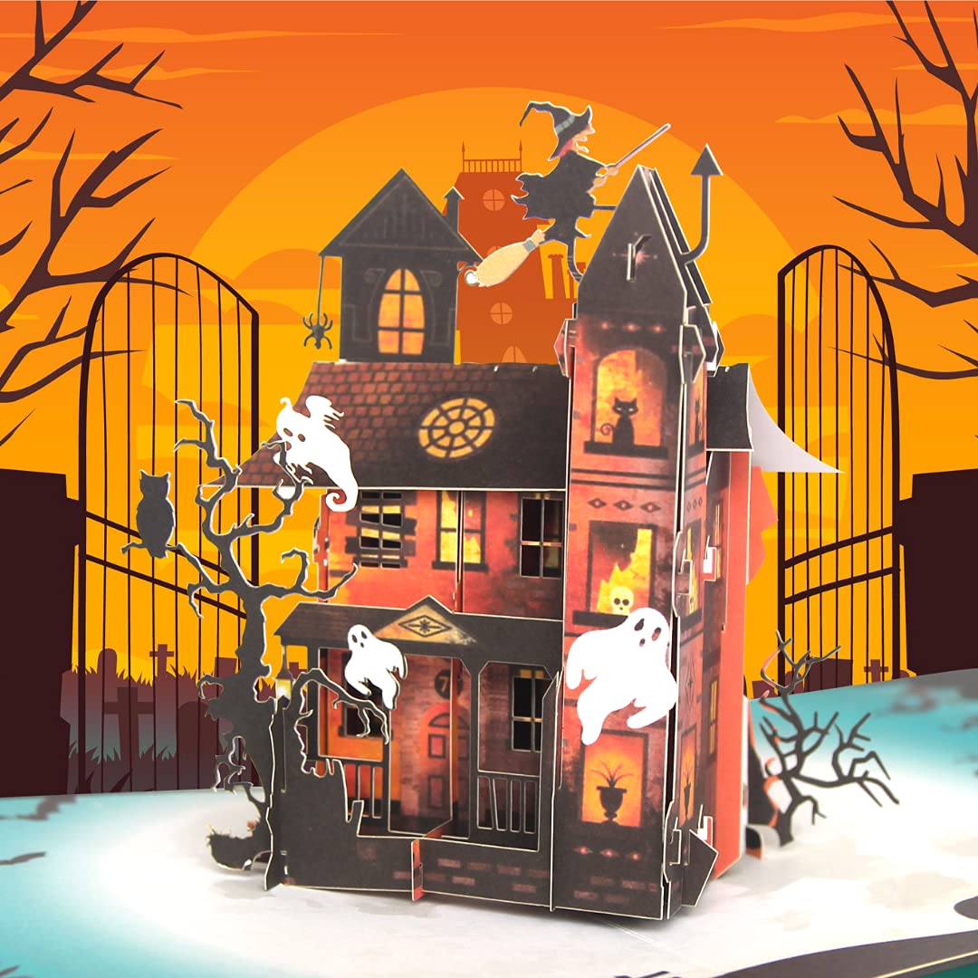 Halloween Pop-Up-Karte Mit Gruseligem Baum – 3D Karte 15,2 X 20,3 Cm Für Grusel-Fans