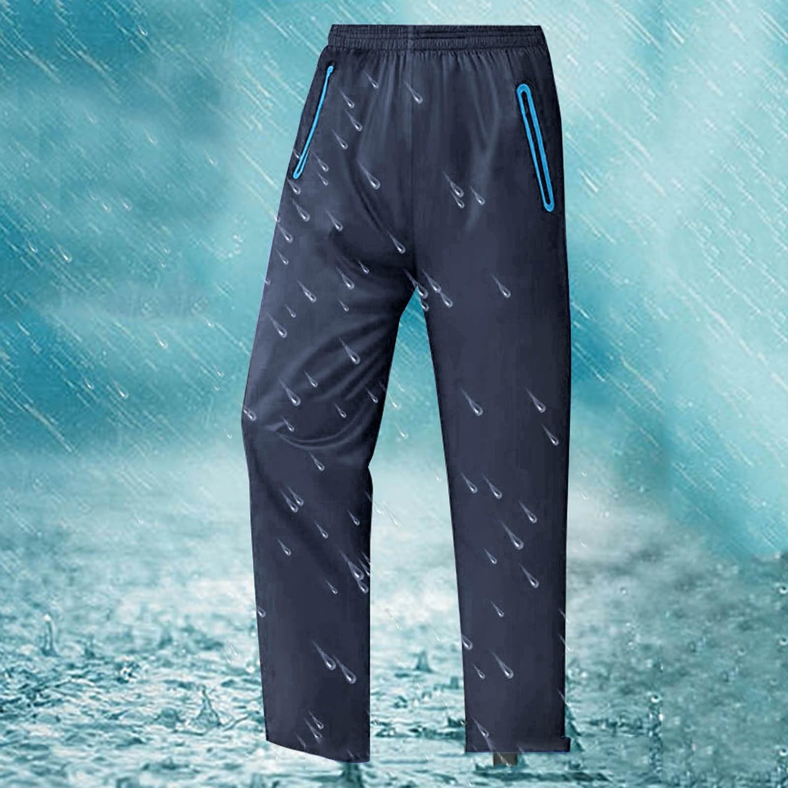 Generisch Pantalon de pluie pour homme - Imperméable - Baggy - Pantalon de travail - Coupe-vent - Pantalon de trekking - Pantalon fonctionnel - Pantalon de randonnée - Pantalon de cuisine - Pantalon