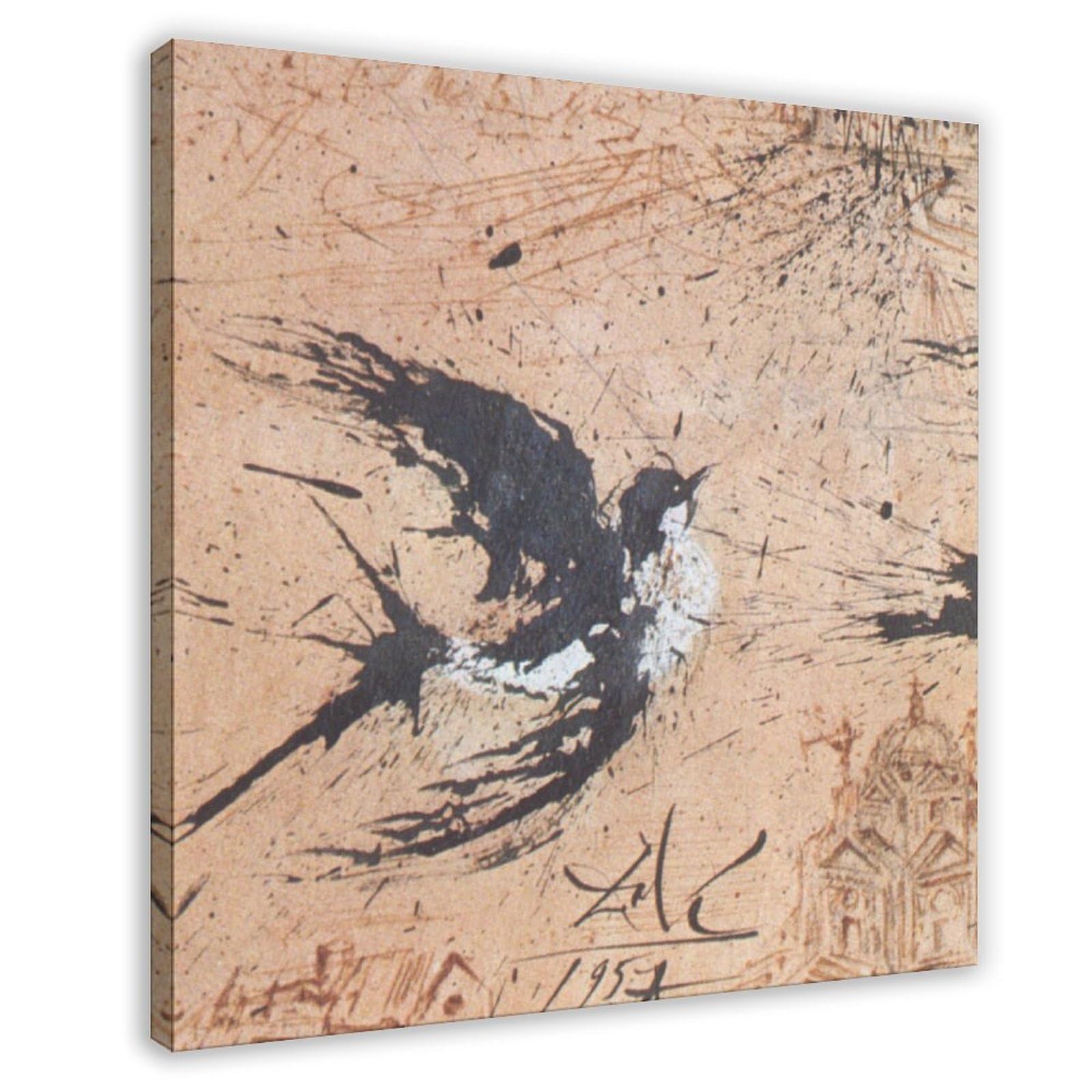 WCYB Swallow by Salvador Dali Posters Prints Canvas Deco Paintings Wall Art Frame 24" L X 24" W