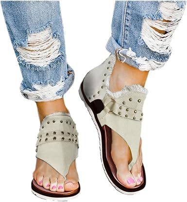 Amazon.com: Sandalias de verano para mujer, sandalias bohemias, puntera  abierta, cómodas con correa de hebilla y tirantes, estilo vintage : Ropa,  Zapatos y Joyería