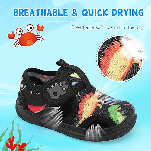 Miniatura 2 de Besroad Qucik Dry Sport - Sandalias de agua para niños y niñas, antideslizantes, calcetines acuáticos, zapatos de natación