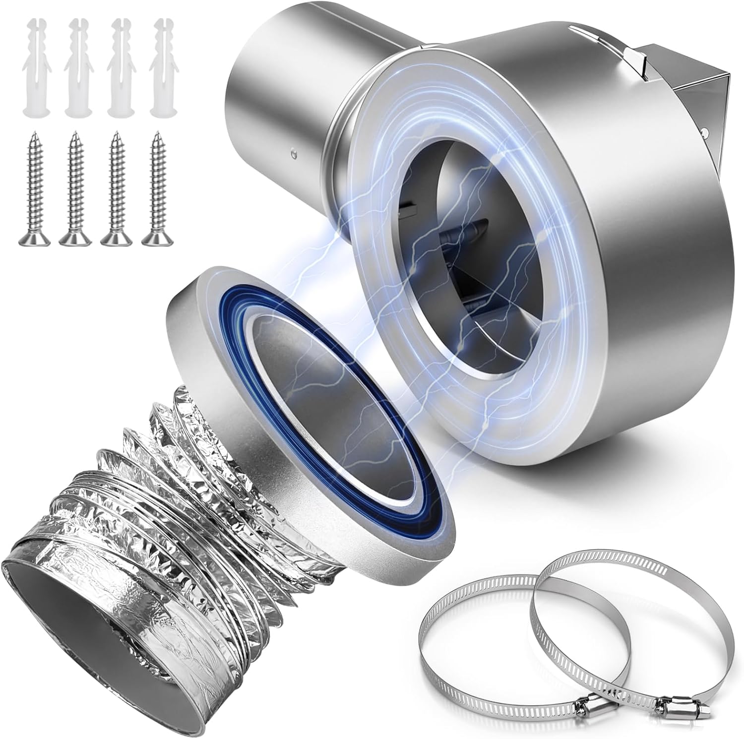 Magnetic Dryer Vent Coupler,Dryer Vent Coupling 90-Degree Elbow,Magnetic Dryer Vent Connector Kit Strong Magnetic Self-connection