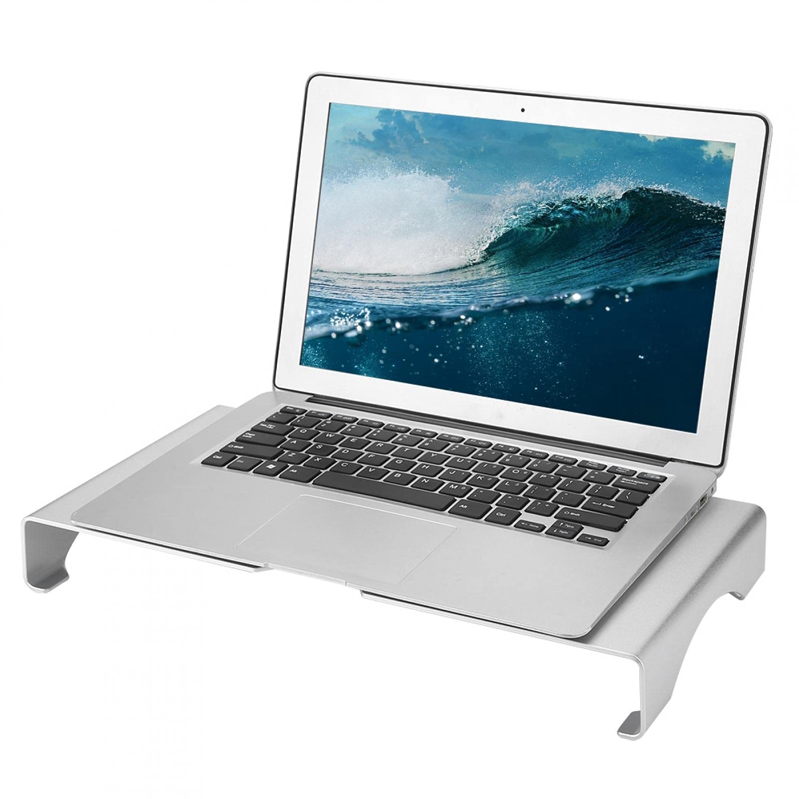 Supporto per Monitor del Computer, Supporto per Monitor in Lega di Alluminio, Supporto per scrivania per Laptop Supporto per Organizer in Argento Accessori da scrivania, Forniture