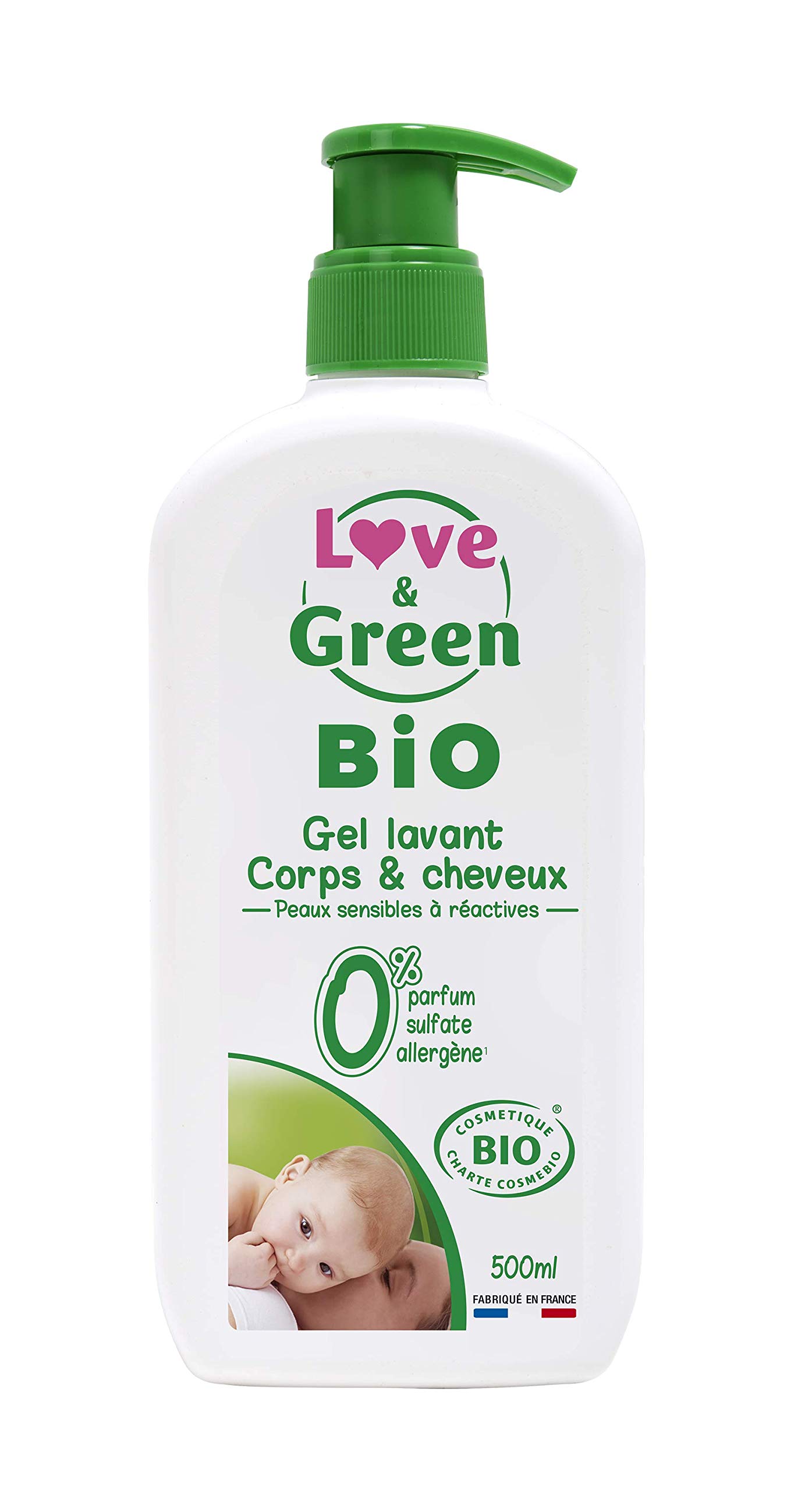 Couches Taille 2 (3-6 kg) - Pack 1 Mois (216 couches) +Gel Lavant Corps/Cheveux Bio 0% 500 ml