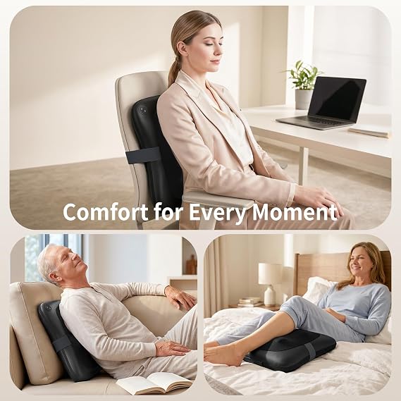Nekteck Back Massager with Heat for Pain Relief Deep Tissue, NOT Cordless