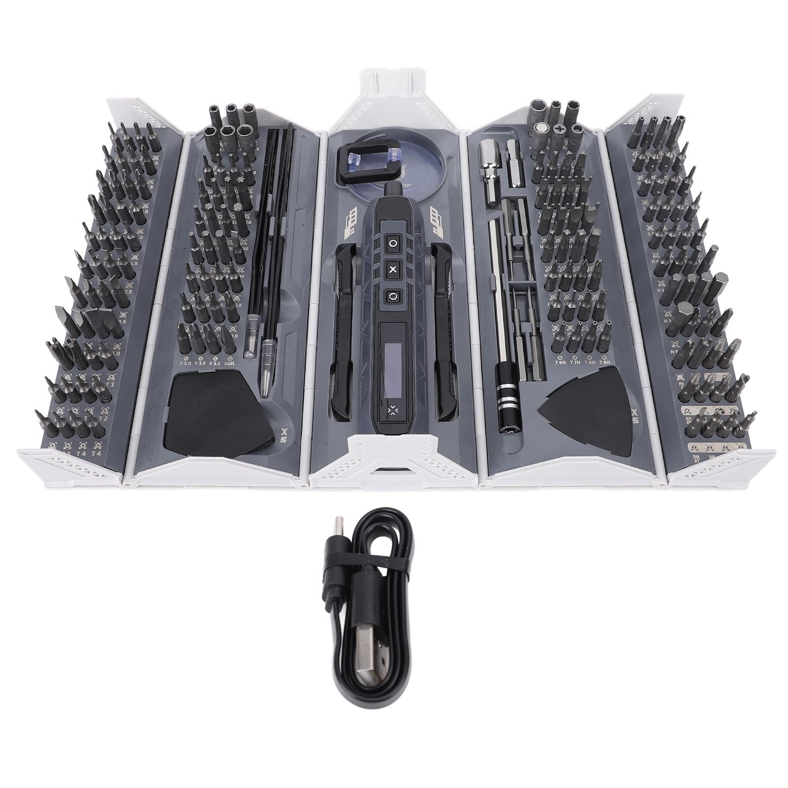 CHICIRIS Kit Cacciavite Elettrico, Set Mini Cacciavite di Precisione 163 in 1 con Punte Magnetiche e Strumenti di Riparazione, per Telefono, Fotocamera, Fotocamera, Orologio, Computer,