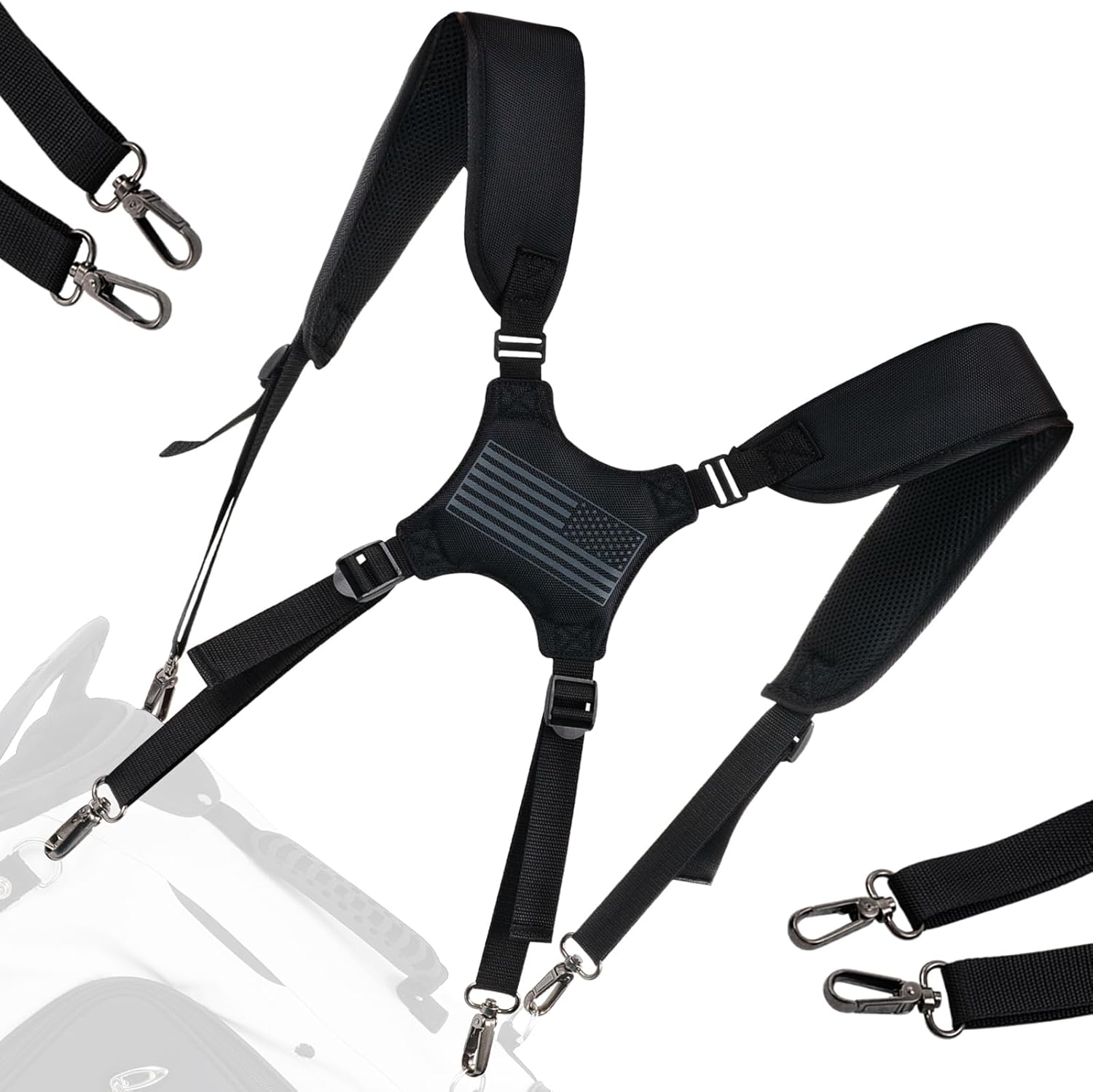 Golf Bag Straps Replacement Golf Adjustable Waterproof Golf Bag Backpack Straps Double Shoulder Golf Bag Carry Strap