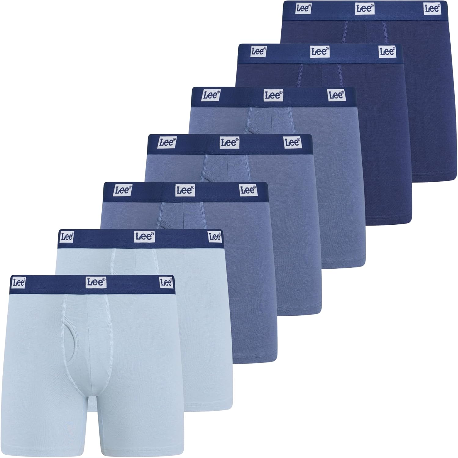 Lee Mens Underwear 7 Pack Mens Boxer Briefs for Men Cotton Stretch Tagless Breathable