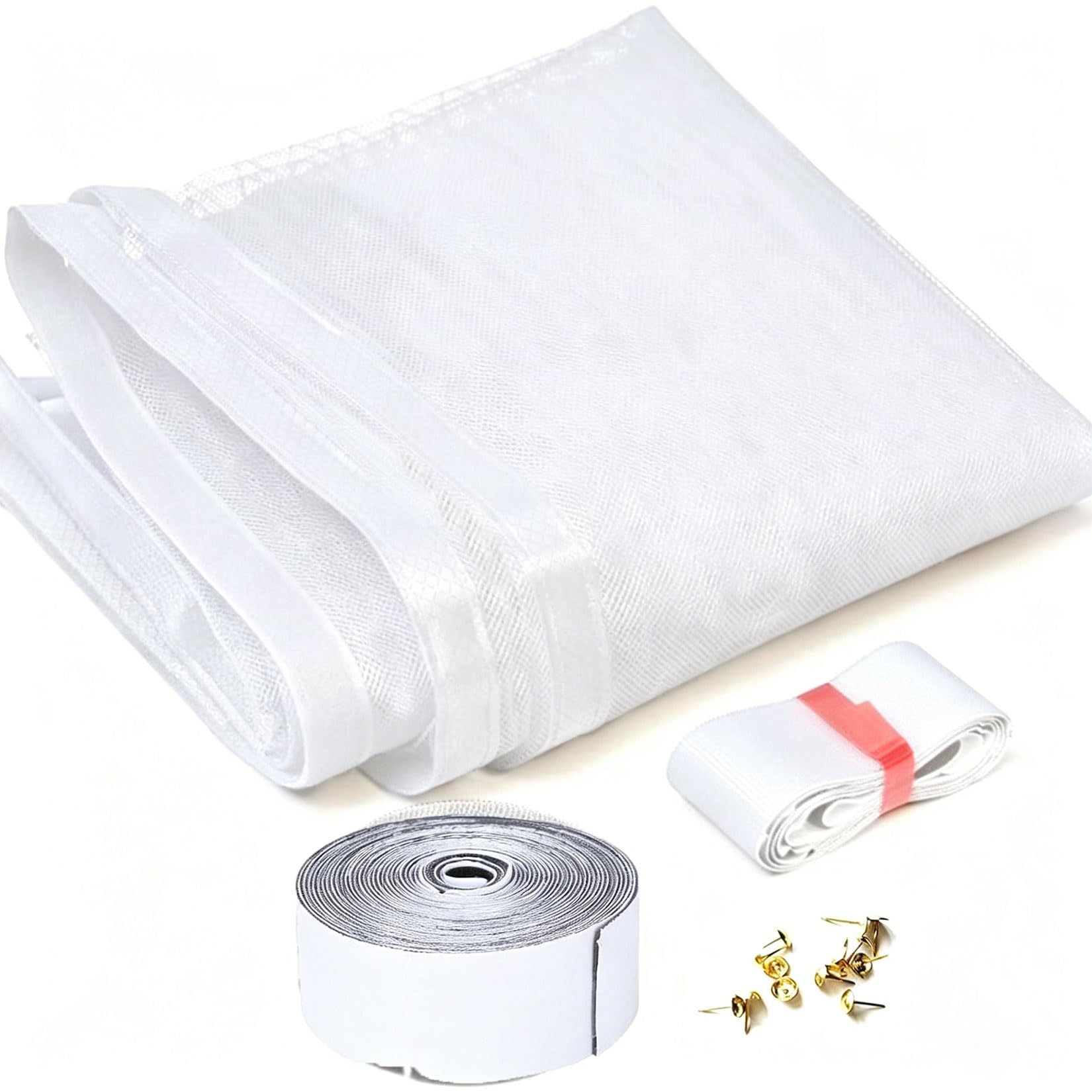 Zanzariera Magnetica per Porta 125 x 260 cm Facile da Installare, con Magneti Tenda Zanzariera Porta Senza Foratura, Anti Zanzare Insetti Proteggere La Famiglia, Bianco