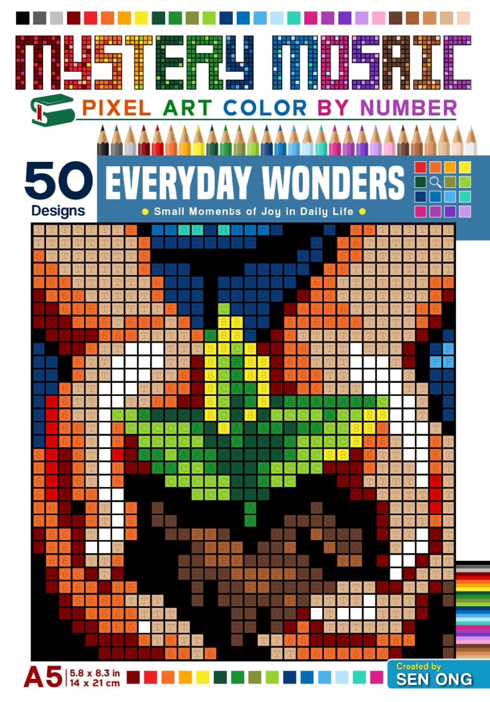 Everyday Wonders Mystery Mosaic Color By Number: Small Moments of Joy in Daily Life (Mini Edition) (Pocket Mosaic Color By Number)