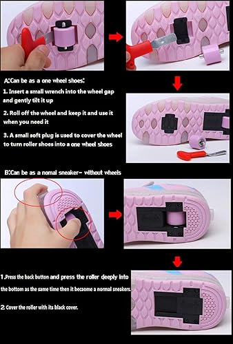 Miniatura 6 de Nsasy - Tenis con ruedas para niños que se convierten en tenis deportivos, con led para, Navidad, cumpleaños, espectáculo, regalo