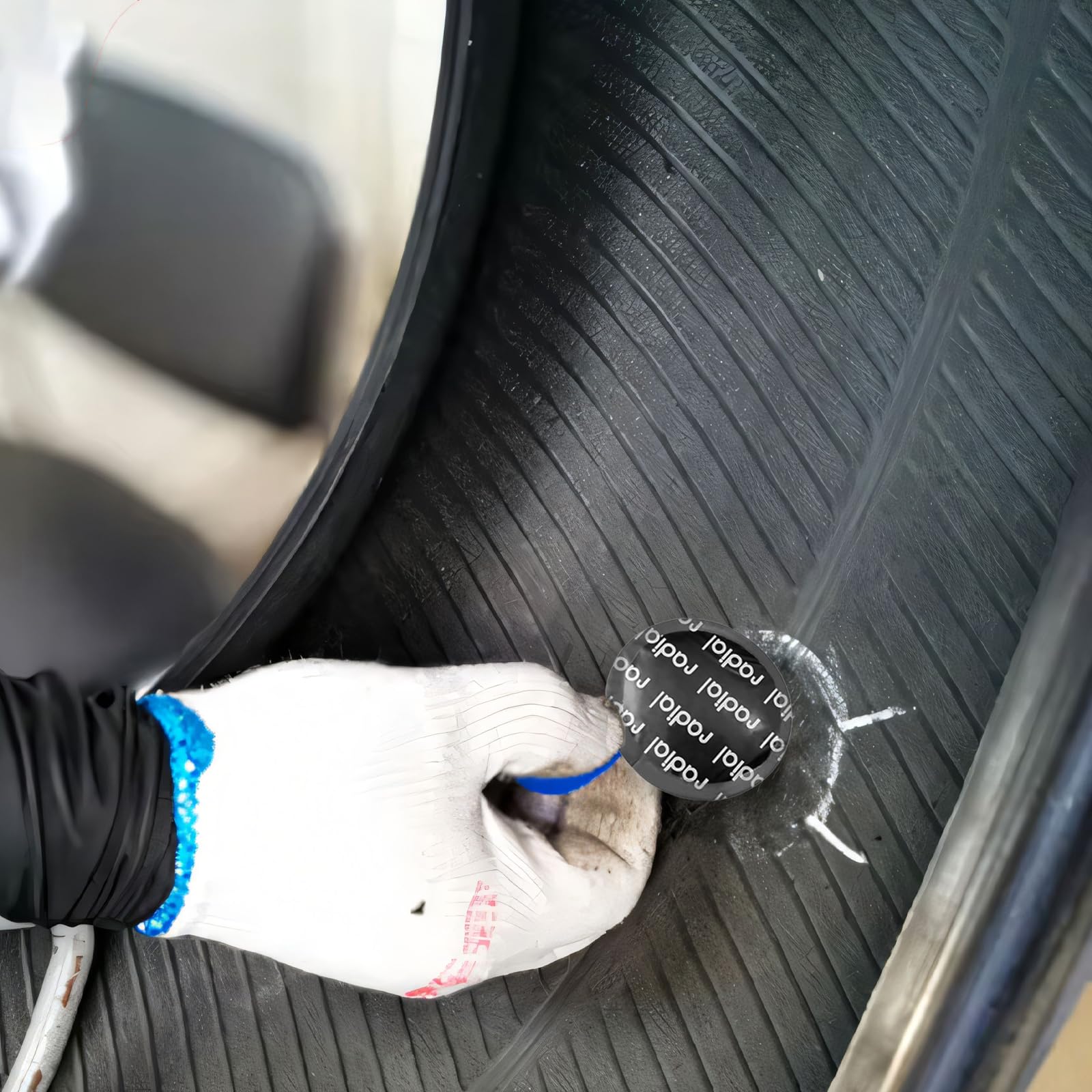 80 parches para neumáticos de automóvil de 2.4 pulgadas, kit de reparación de neumáticos resistente, herramientas de conexión de tubo de bicicleta, reparación rápida de neumáticos rotos en
