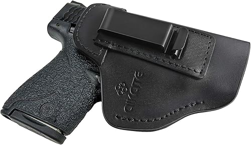 IWB Funda de cuero para transporte oculto, fundas de cintura interior para S&W M&P Shield, Glock 17, 19, 22, 23, 32, 33, 36, 43, Springfield XD-S,