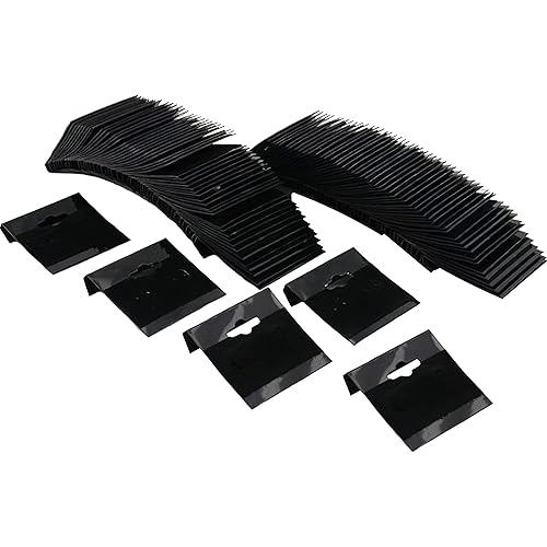 Earring Hang Cards Black Flocked 1.5 X 1.5 Inches (100)