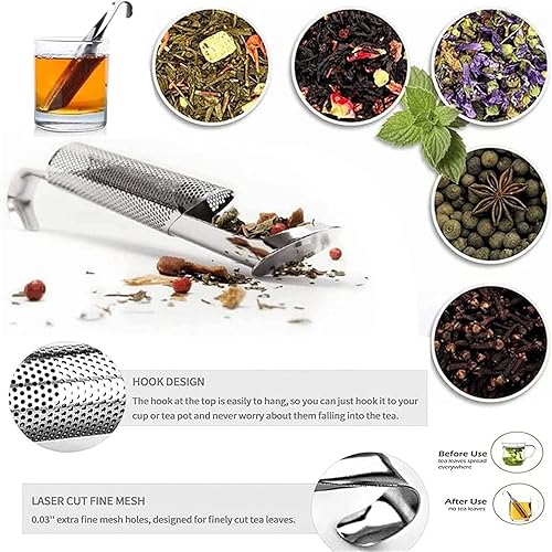 Miniatura 4 de Infusor de té, colador de té, difusores de té para té suelto, magnífico difusor de té de acero inoxidable iluminado, colador de té de acero