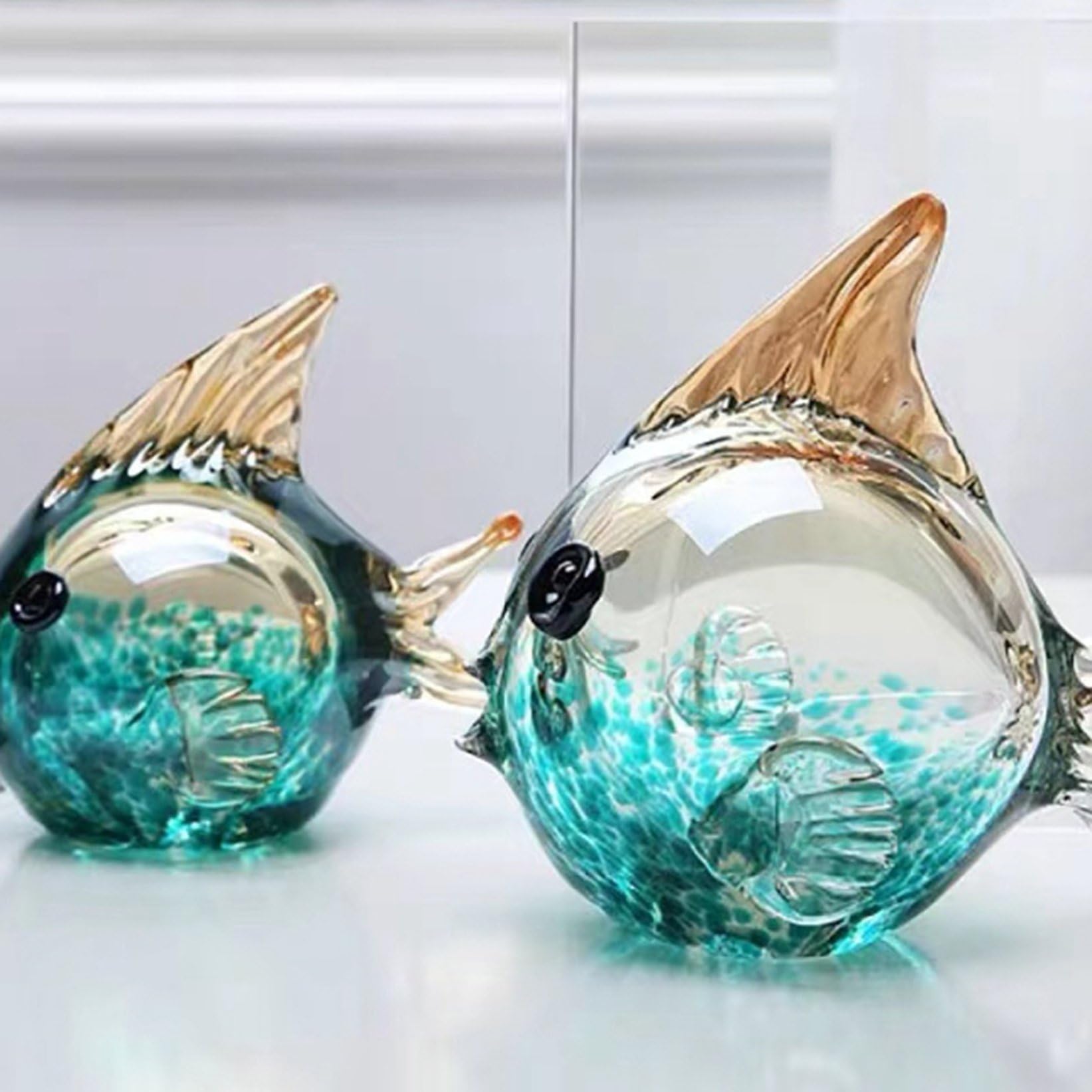 Amazon.co.jp: 魚 動物 置物 クリスタルガラスの魚 おしゃれ 北欧
